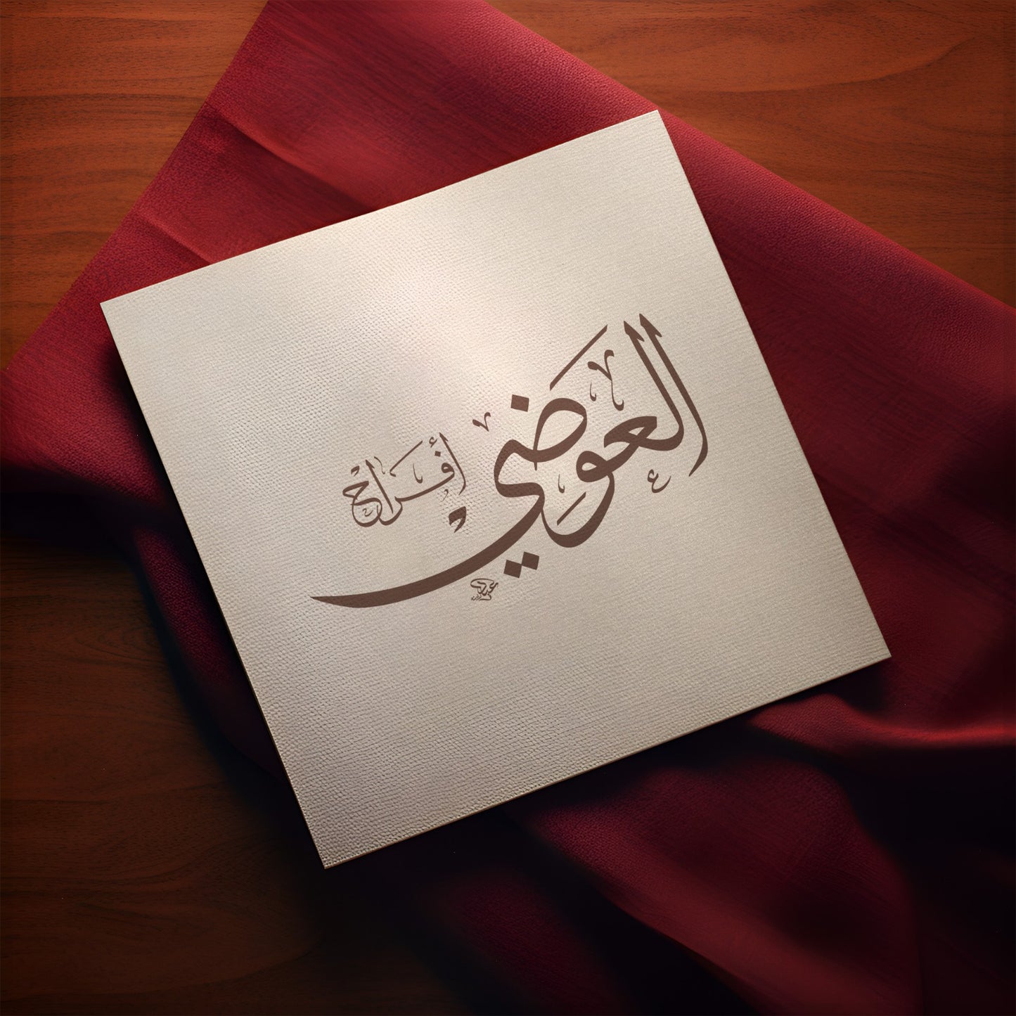 Arabic Calligraphy Wedding Invitation - Bespoke Handcrafted Design